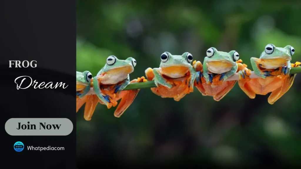 Frogs sitting on a stick