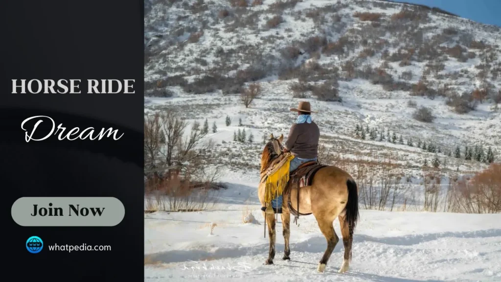 A Man Ride on Horse in the Snow