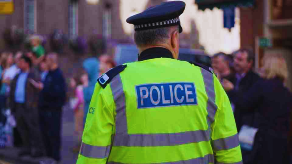 Police Officer Duty On Street